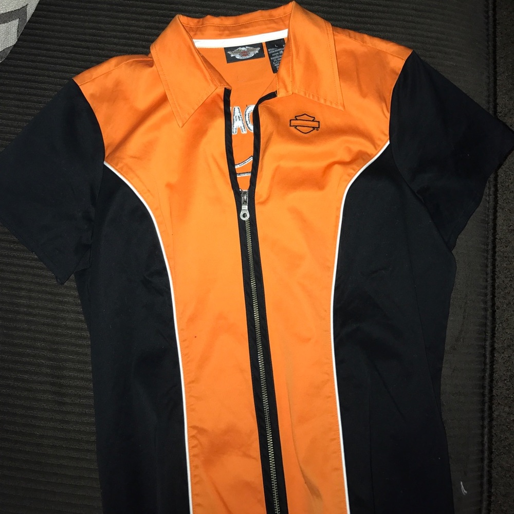 (Almost) NWOT----/H-D BOWLING SHIRT,